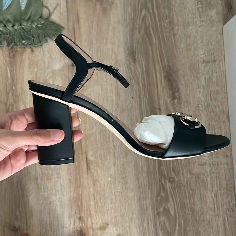 Black Gucci Miro Horsebit Heels Size 38 - Picture 9 of 13